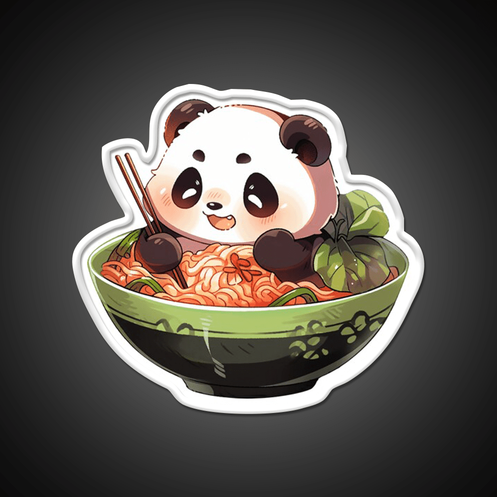 Ramen Bath Panda Pal Led Neon Sign Chinese Food Rgb Color - Shineneon