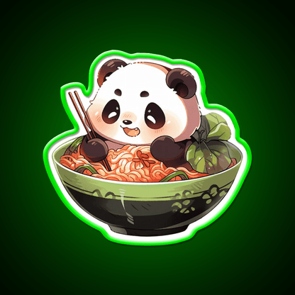 Ramen Bath Panda Pal Led Neon Sign Chinese Food Rgb Color - Shineneon