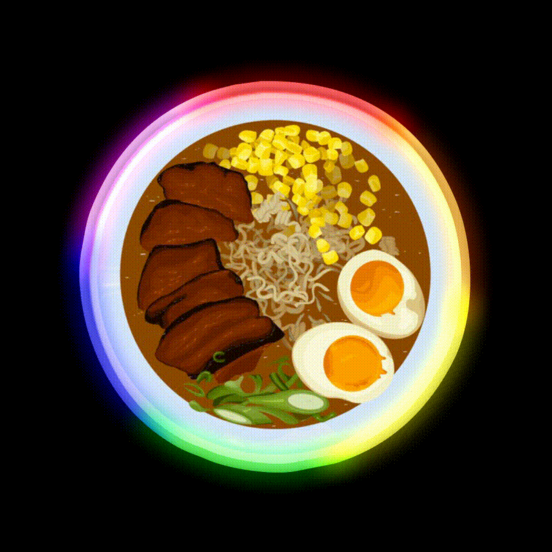 Ramen Bowl Cartoon Led Neon Sign Chinese Food Rgb Color