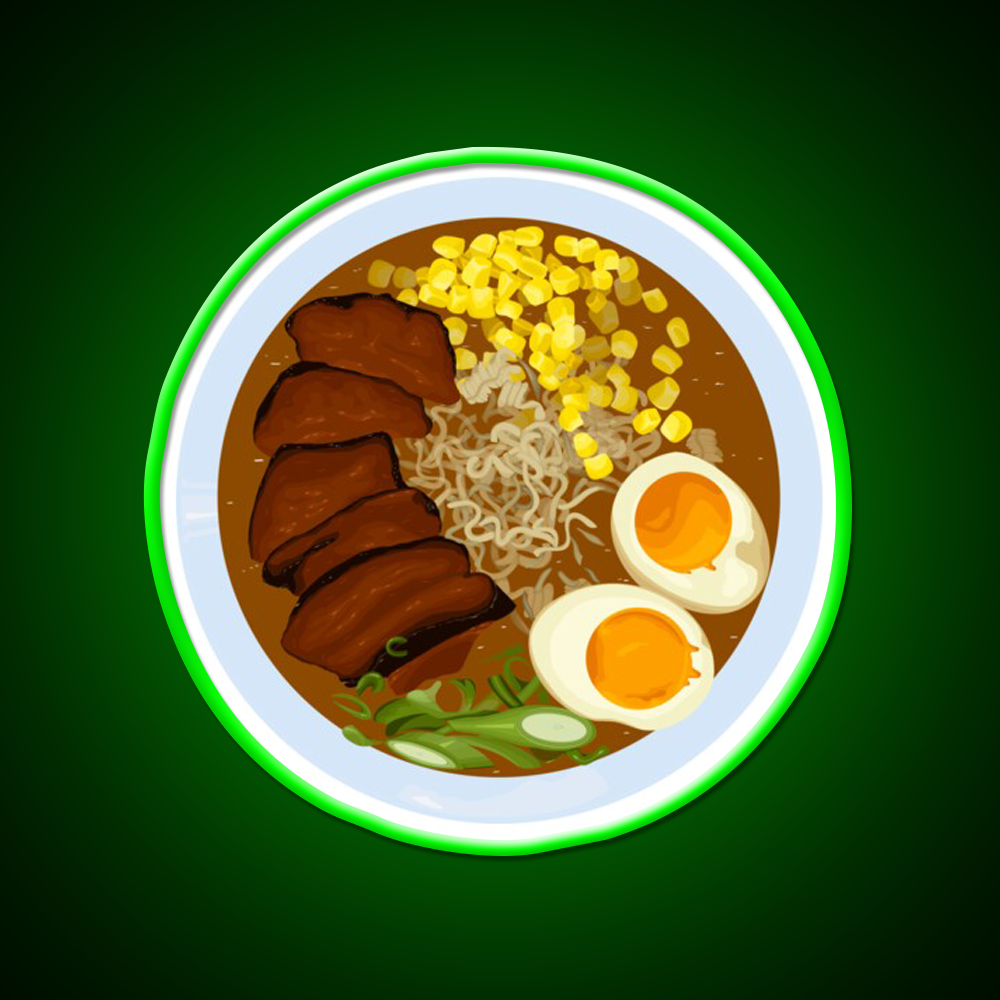 Ramen Bowl Cartoon Led Neon Sign Chinese Food Rgb Color