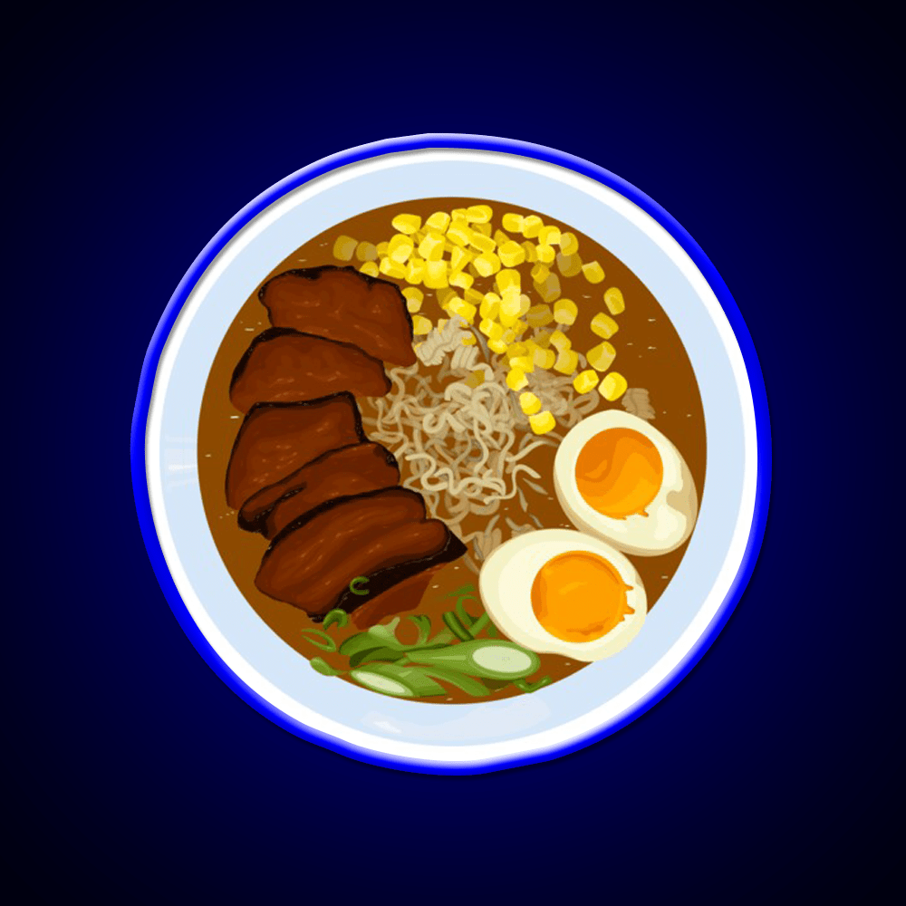 Ramen Bowl Cartoon Led Neon Sign Chinese Food Rgb Color - Shineneon