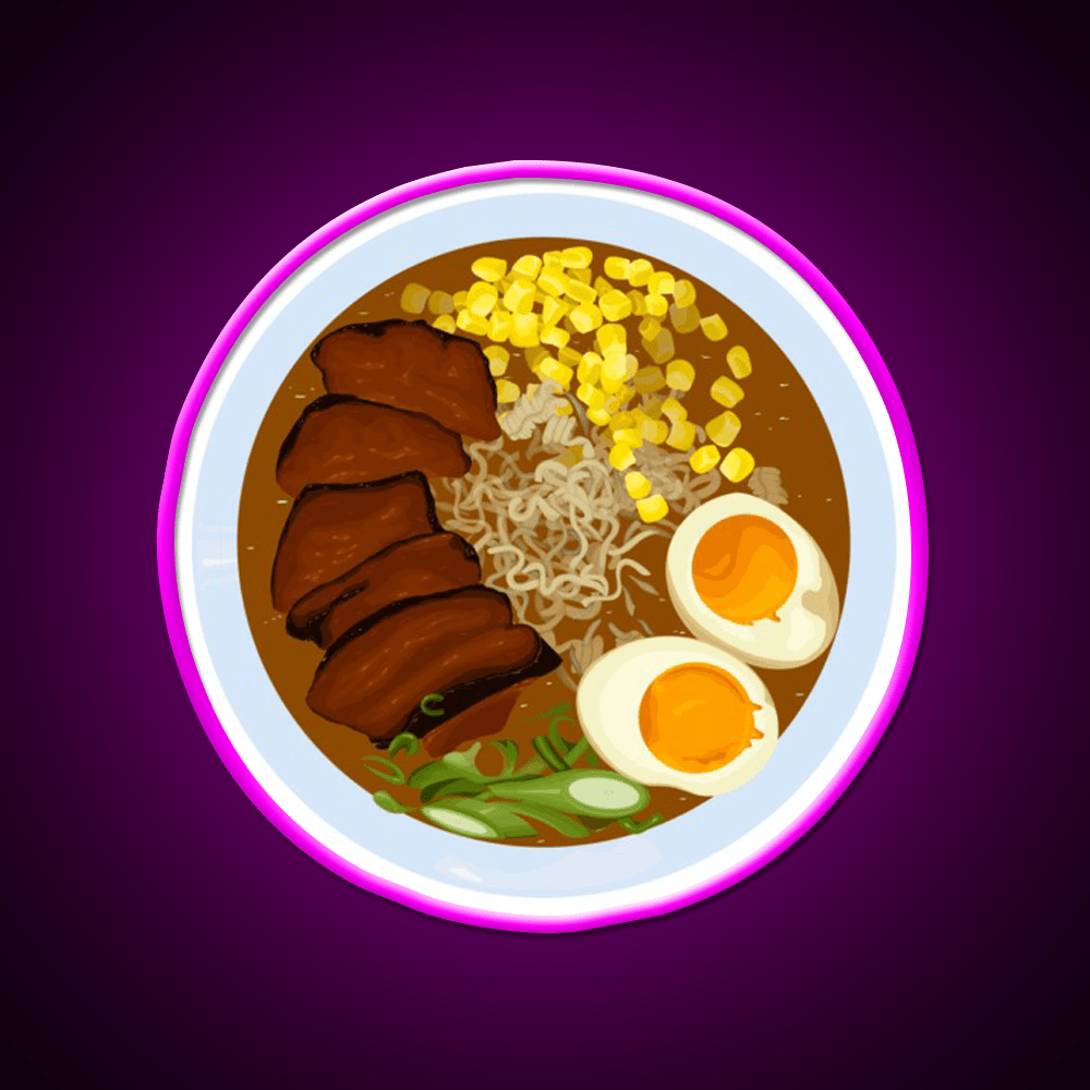 Ramen Bowl Cartoon Led Neon Sign Chinese Food Rgb Color - Shineneon