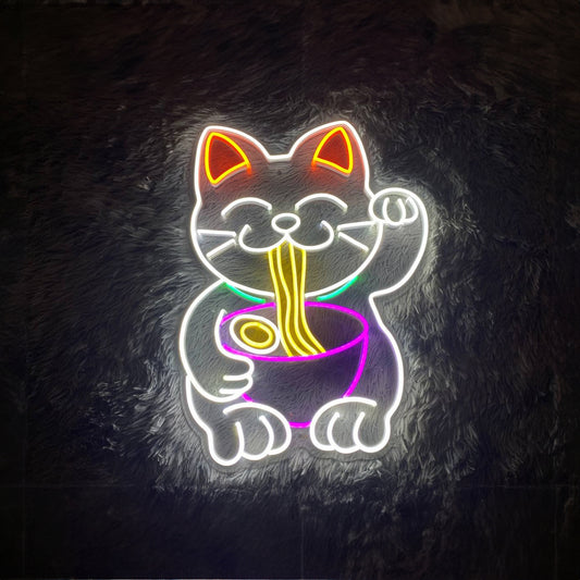 Ramen Cat Neon Sign