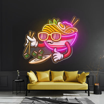 Ramen Eating Sushi Led Neon Sign Light Custom Led Signs - Shineneon
