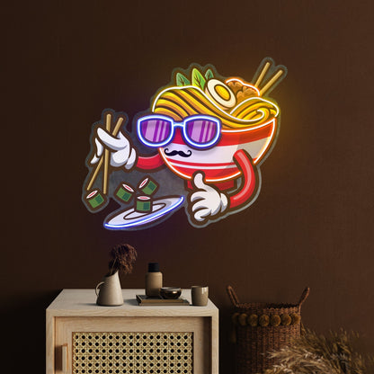 Ramen Eating Sushi Led Neon Sign Light Custom Led Signs - Shineneon