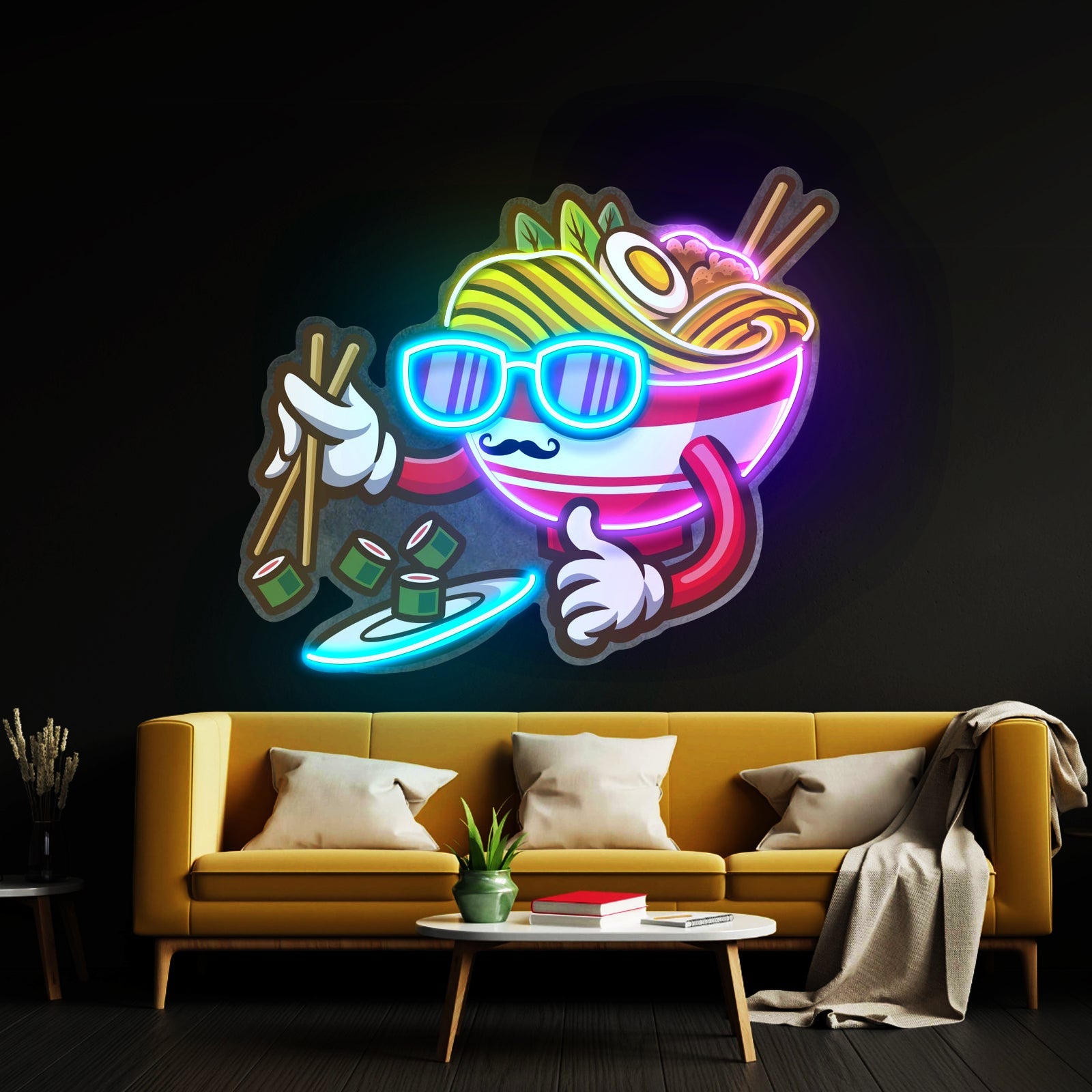 Ramen Eating Sushi Led Neon Sign Light Custom Led Signs - Shineneon