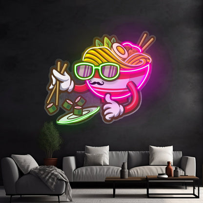 Ramen Eating Sushi Led Neon Sign Light Custom Led Signs - Shineneon