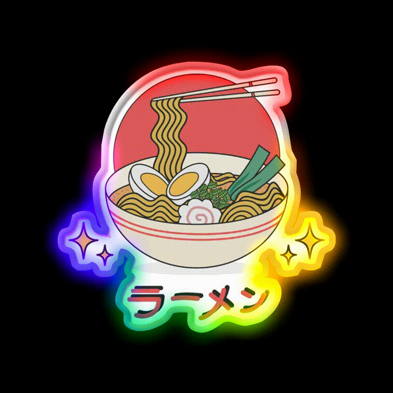 Ramen Food Led Neon Sign Chinese Food Rgb Color