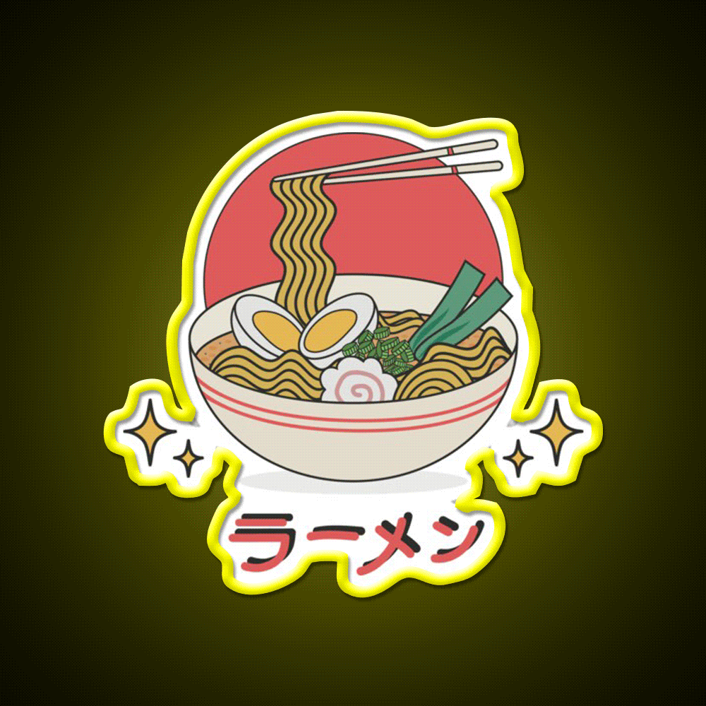 Ramen Food Led Neon Sign Chinese Food Rgb Color