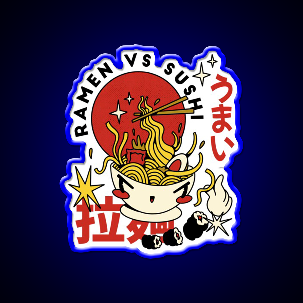 Ramen Food Retro Cartoon Fast Food Led Neon Sign For Burger Place Rgb Color