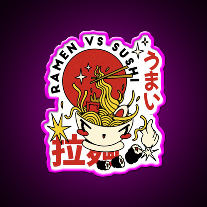 Ramen Food Retro Cartoon Fast Food Led Neon Sign For Burger Place Rgb Color