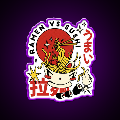 Ramen Food Retro Cartoon Fast Food Led Neon Sign For Burger Place Rgb Color