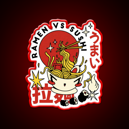 Ramen Food Retro Cartoon Fast Food Led Neon Sign For Burger Place Rgb Color