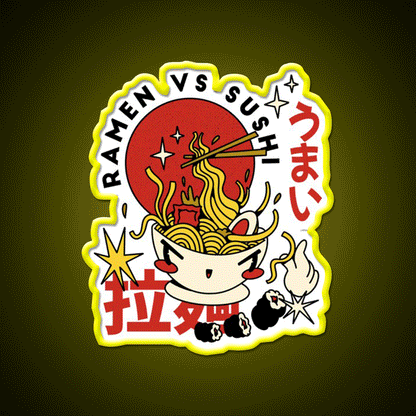 Ramen Food Retro Cartoon Fast Food Led Neon Sign For Burger Place Rgb Color