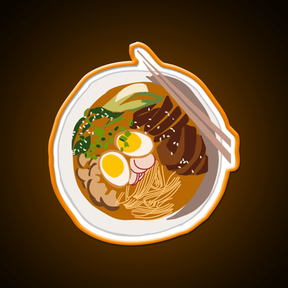 Ramen Illustration Snack Food Led Neon Sign Rgb Color - Shineneon