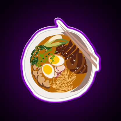 Ramen Illustration Snack Food Led Neon Sign Rgb Color - Shineneon