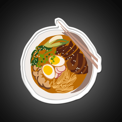 Ramen Illustration Snack Food Led Neon Sign Rgb Color - Shineneon