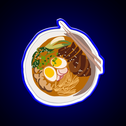 Ramen Illustration Snack Food Led Neon Sign Rgb Color - Shineneon
