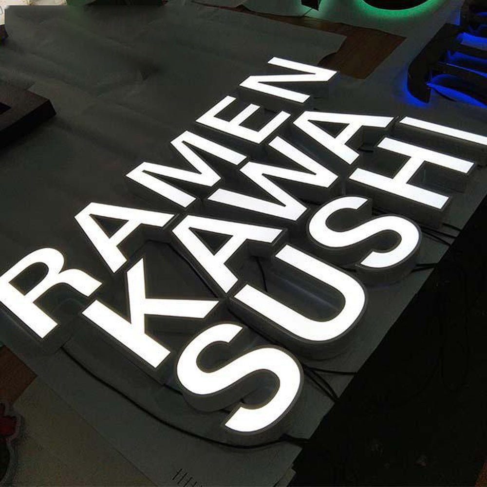 Ramen Kawa Sushi 3D Frontlit Letters Metal Led Sign - Shineneon