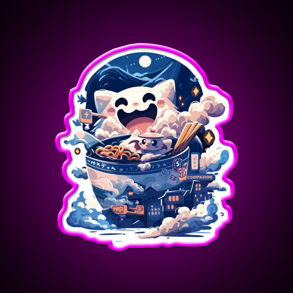 Ramen Monster Ramen Monster Noodles Snack Food Led Neon Sign Rgb Color