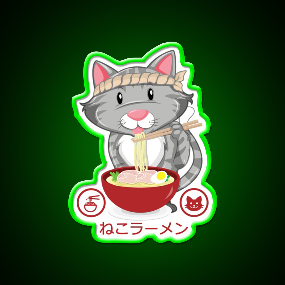 Ramen Noodle Cat Gift Led Neon Sign Chinese Food Rgb Color - LED neon sign view 8