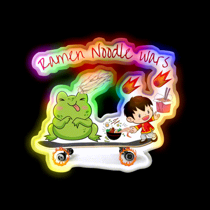 Ramen Noodle Wars Led Neon Sign Chinese Food Rgb Color - LED neon sign close-up detail
