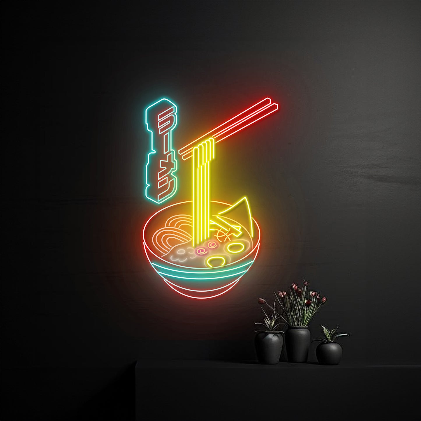 Ramen Noodles Neon Sign Restaurant Room Wall Decor