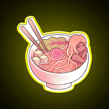 Ramen Noods Snack Food Led Neon Sign For Snack Room Rgb Color - Custom LED neon sign front view