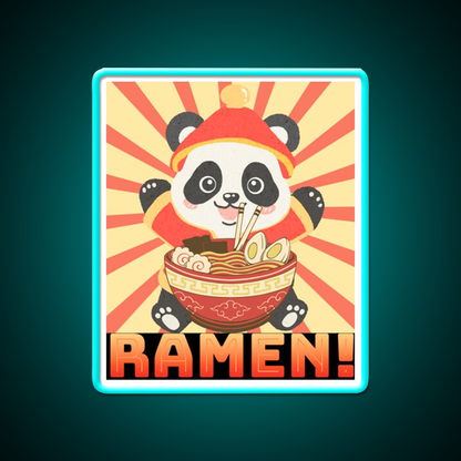 Ramen Panda Led Neon Sign Chinese Food Rgb Color - Size and dimension reference