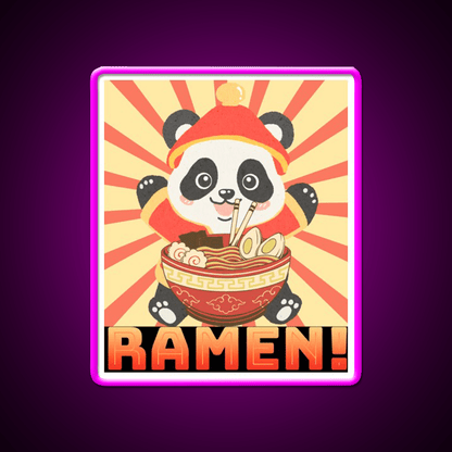 Ramen Panda Led Neon Sign Chinese Food Rgb Color - Shineneon