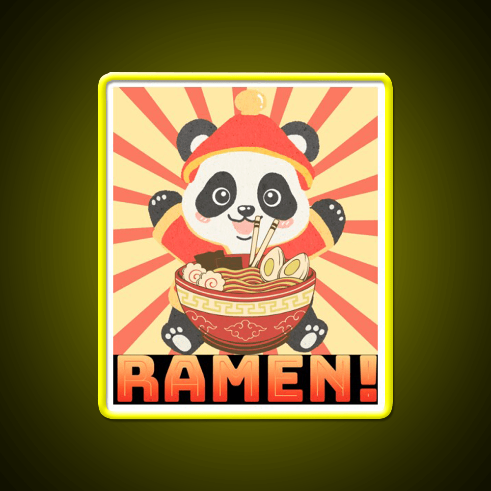 Ramen Panda Led Neon Sign Chinese Food Rgb Color - Shineneon