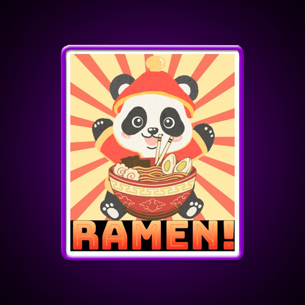 Ramen Panda Led Neon Sign Chinese Food Rgb Color - Shineneon