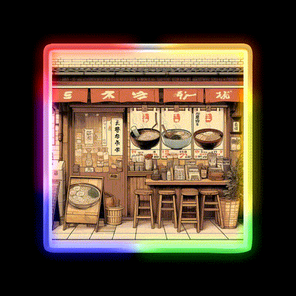 Ramen Shop Snack Food Led Neon Sign For Snack Room Rgb Color - LED neon sign close-up detail