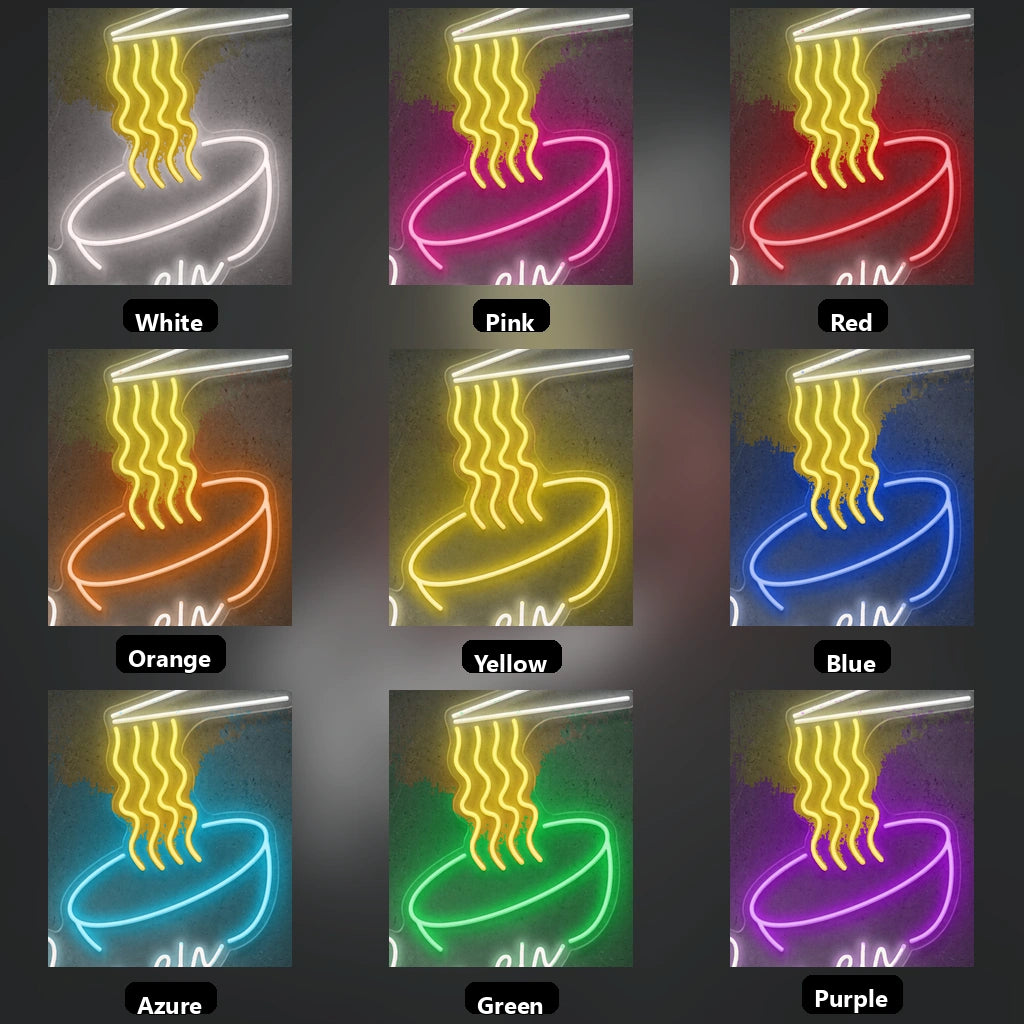 Ramen Wall Decor LED Neon Sign - 05 Color Grid