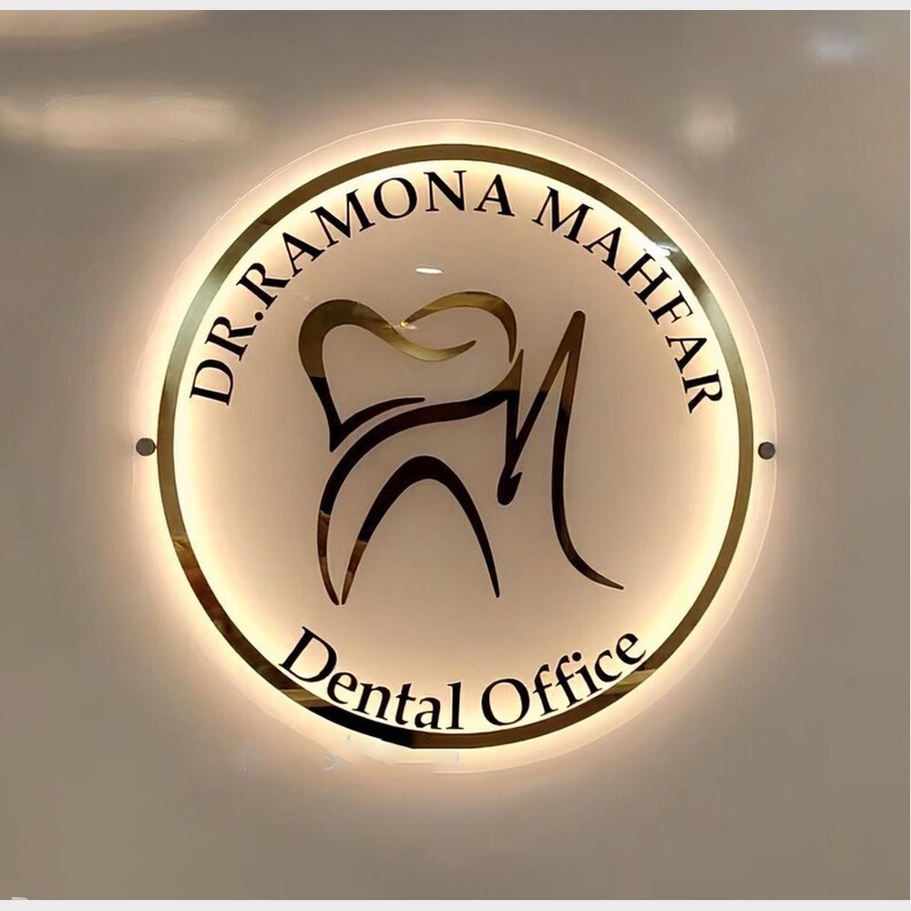 Ramona Mahfar Dental Office Acrylic Business Logo Sign - Shineneon