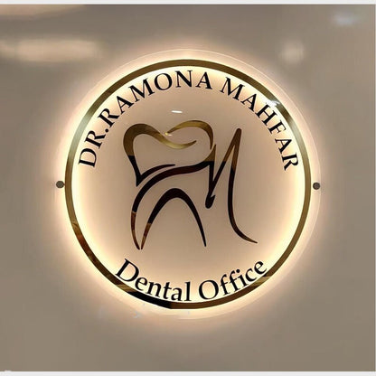 Ramona Mahfar Dental Office Acrylic Business Logo Sign - Shineneon