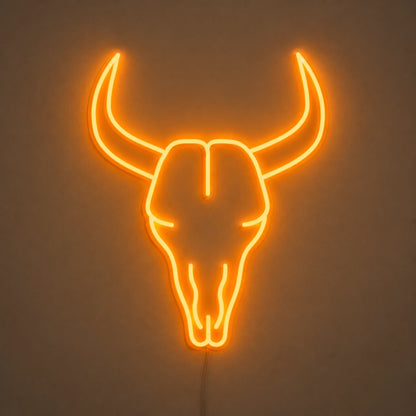 Ranch Bull Skull Vintage LED Neon Sign main product image