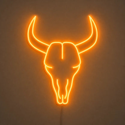 Ranch Bull Skull Vintage LED Neon Sign - Shineneon