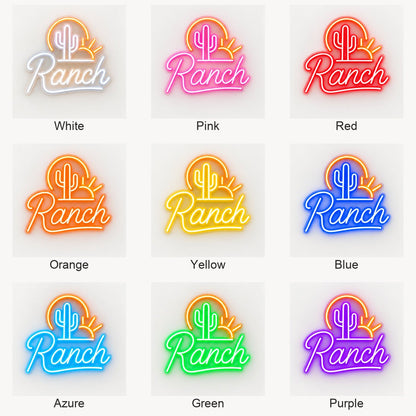 Ranch Cactus Sunset Vintage LED Neon Sign Garage Neon Sign - Shineneon