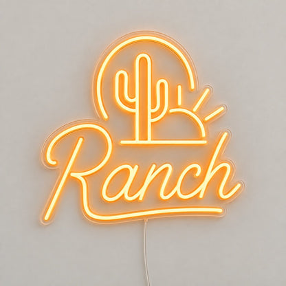 Ranch Cactus Sunset Vintage LED Neon Sign Garage Neon Sign - Shineneon