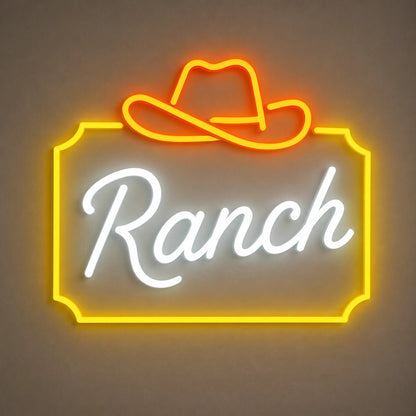 Ranch Cowboy Hat Frame Vintage LED Neon Sign - Shineneon
