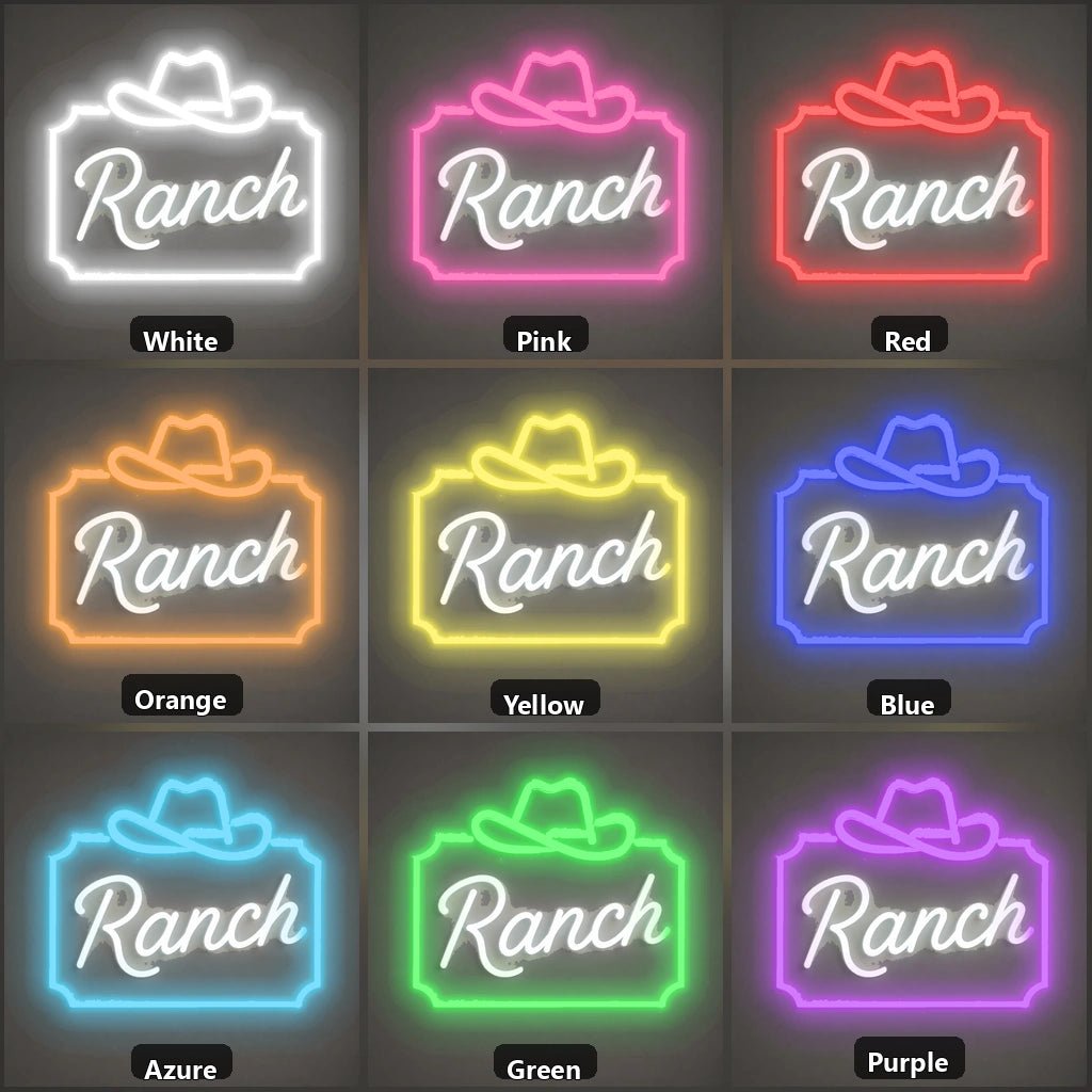 Ranch Cowboy Hat Frame Vintage LED Neon Sign - Shineneon