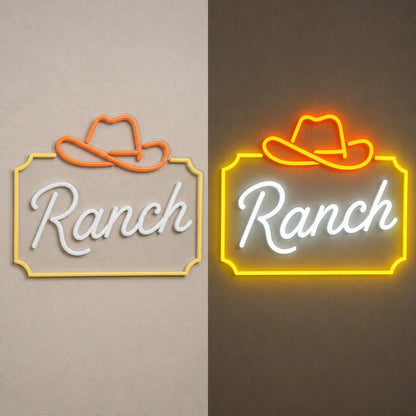Ranch Cowboy Hat Frame Vintage LED Neon Sign - Shineneon