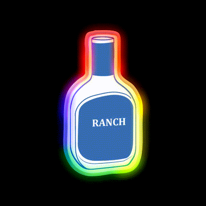 Ranch Snack Food Led Neon Sign Rgb Color - LED neon sign close-up detail