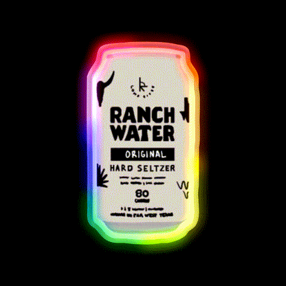 Ranch Water Beer Bar Decor Led Neon Sign Rgb Color - LED neon sign close-up detail