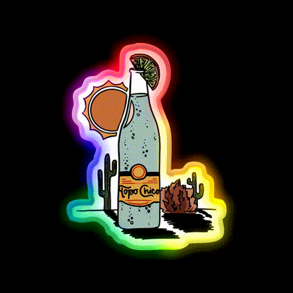 Ranch Water Party Drink Tequila Led Neon Sign Rgb Color - LED neon sign close-up detail