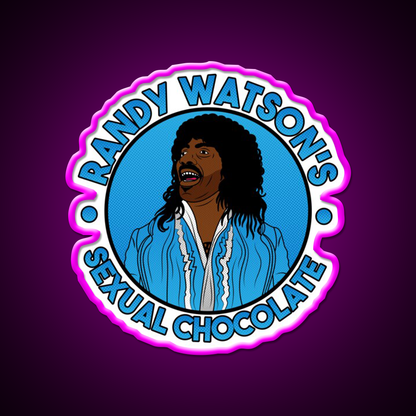 Randy Watson Barber Shop Haircut Led Neon Sign - Neon sign mounted on wall in room