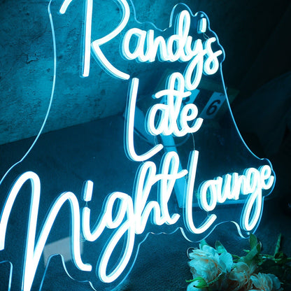 Randys Late Night Lounge Blue Led Neon Sign - Shineneon