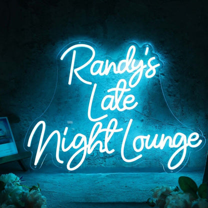 Randys Late Night Lounge Blue Led Neon Sign - Shineneon
