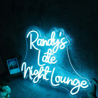 Randys Late Night Lounge Blue Led Neon Sign - Shineneon